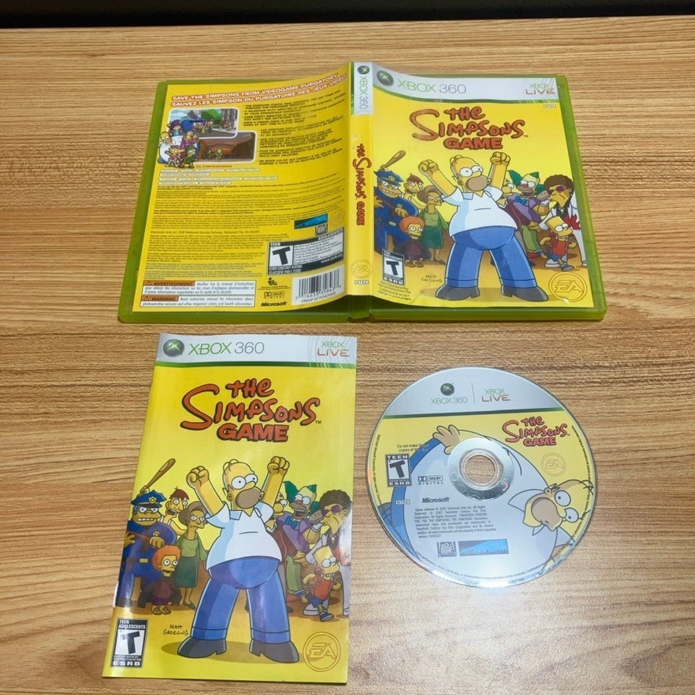 The Simpsons Game Xbox 360 EA Games CIB Complete with Manual 2007 Action Comedy - Picture 1 of 4